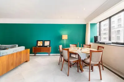 a dining room with a table and chairs at Chic appartement in Casablanca in Casablanca