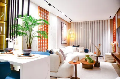 a living room with a couch and a table at Le Sublime in Casablanca