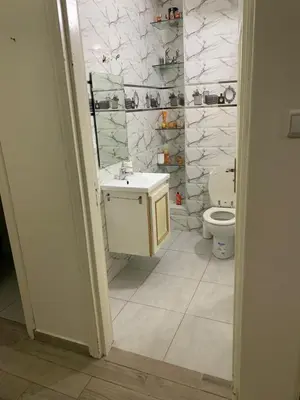 a bathroom with a sink and a toilet at الدروة in Derroua
