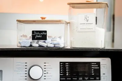 a microwave with two containers of marshmallows and a jar of milk at Bright apartment Maarif, 2 bedrooms, Wi-Fi, AC in Casablanca