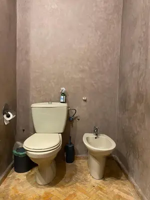 a bathroom with a toilet and a sink at Marrakech atmosphere in Casablanca in Casablanca
