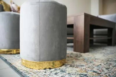 a metal cylinder sitting on top of a rug at Comfortable Getaway Near the Beach in Dar Bouazza