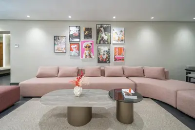 a living room with a couch and a table at Marina Vacation Homes in Casablanca