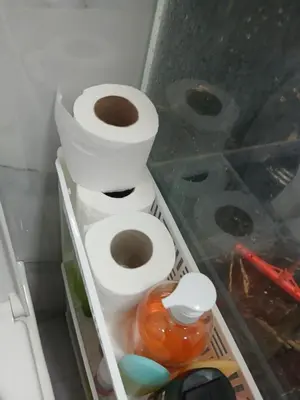 two rolls of toilet paper sitting in a drawer at chambre saada in Dar Bouazza