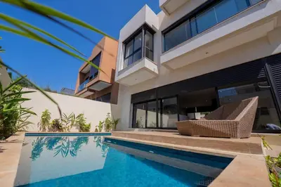 an image of a house with a swimming pool at Villa vue océan Jack Beach Bay in Tamaris