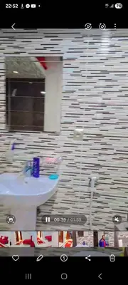 a bathroom with a sink and a mirror at Casablanca in Casablanca
