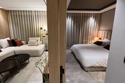 a hotel room with two beds at Casa The Address - By AppartAli in Casablanca