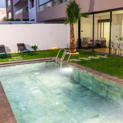 Dar Bouazza Luxury apartment with pools garden sports courts parking near the sea