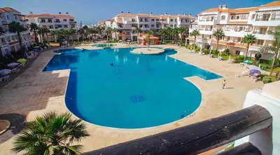 an overhead view of a swimming pool at a resort at Maison Lalla najat in Sidi Rahal