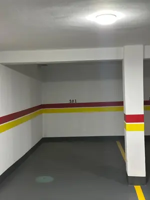 an empty room with red yellow and white walls at Casablanca Maarif in Casablanca