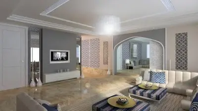 a living room with a couch and a table at Casablanca in Casablanca
