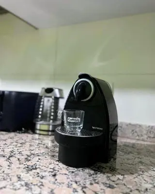 a coffee maker sitting on top of a counter at Moroccan Sunset - Charming 3BR near Airport Med 5 in Nouaseur