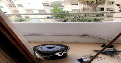 a view of a balcony with a toilet on the floor at Tranquilité au rendez-vous in Casablanca