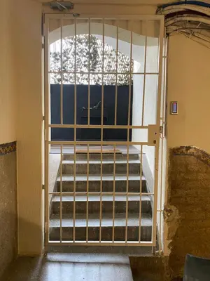 an open door to a room with stairs at Joli Appartement 2 pièces in Rabat