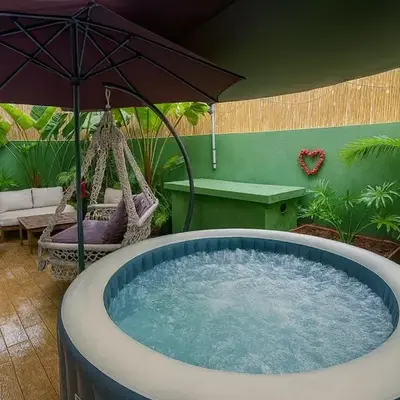 Cozy private jacuzzi spa apartment