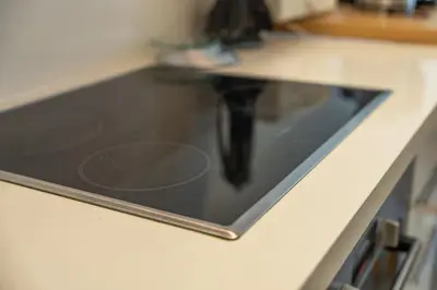 a kitchen counter top with a stove top oven at C08- Anfa Place Luxury Apartment - Beach Access in Casablanca
