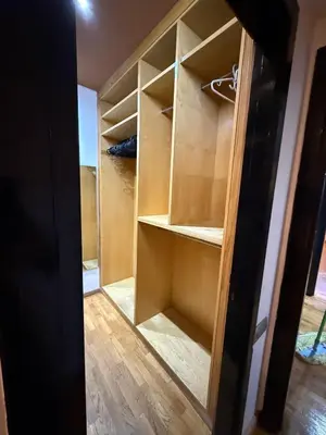 a closet with empty shelves in a room at Apartment luxurious a Hay Riad in Rabat