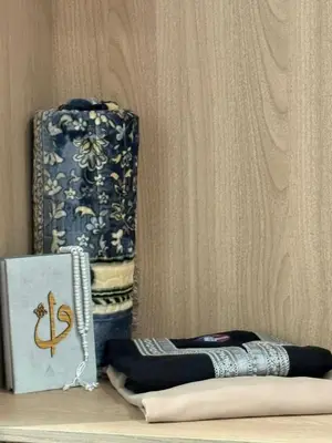 a shelf with a suitcase and a book on it at Premium Business Suite Heart of Casablanca in Casablanca