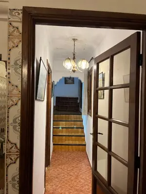 a view of a hallway with a door and stairs at \u9526\u9ca4JinLi Villa 21 in Casablanca
