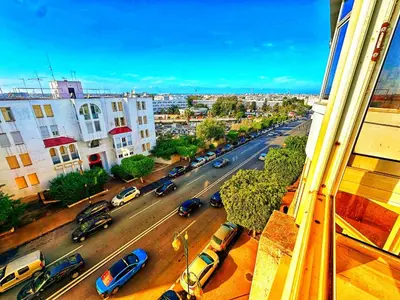 a view of a city street with cars on the road at Studio Premium à Agdal , Confort et emplacement in Rabat