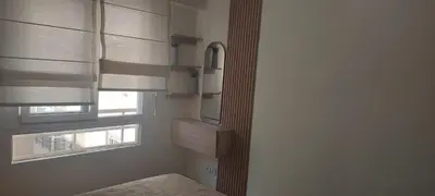 a bedroom with a window with blinds and a bed at Lina Cozy City Apartment in Casablanca