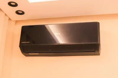 a tv hanging on a wall in a room at New and bright stylish studio in Casablanca
