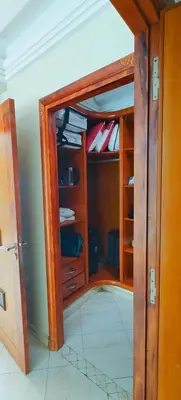 a room with an open door to a closet at \u9526\u9ca4JinLi 28villa in Casablanca