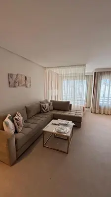 a living room with a couch and a coffee table at Studio 14 in Casablanca