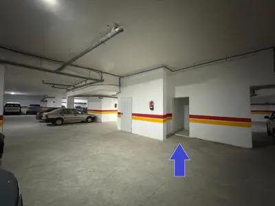 a parking lot with a car parked in it at Sanctuaire Soleil & Luxe Casablanca in Casablanca