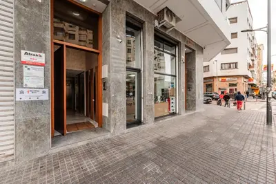 a building with windows on the side of a street at Contemporary Hideaway Design and Tranquility in Casablanca