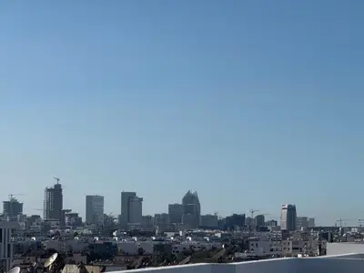 a view of a city skyline with tall buildings at Luxury Studio Casa Center in Casablanca