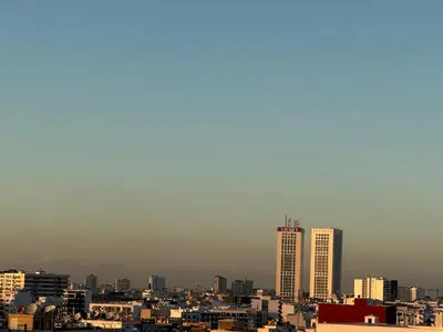a city skyline with tall buildings in the foreground at Apparently city center in Casablanca