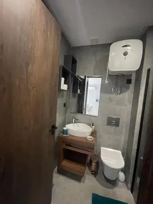 a bathroom with a sink and a toilet at Cozy studio for rent Casablanca in Casablanca