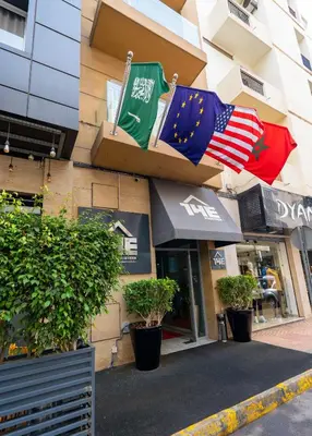 a store with flags on the side of a building at The Fourteen Luxury Boutique Hotel & SPA in Casablanca