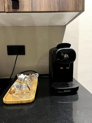a coffee maker sitting on top of a counter at Apartment - Casablanca - Palmiers in Casablanca
