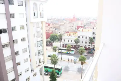 a view of a city from a building at Appartement ,Tram Parking and wifi gratui in Casablanca
