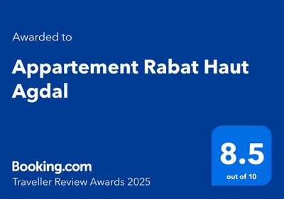 a blue sign with the words appointment raidat hadkat actual at Cosy Appartement Rabat Haut Agdal in Rabat