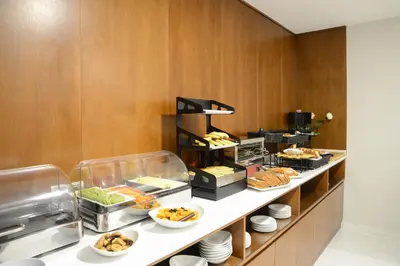 a buffet line with different types of food at Golden Star Casablanca in Casablanca