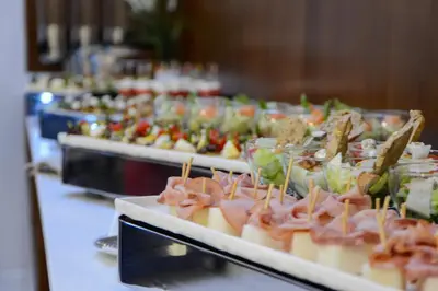 a buffet line with many different types of food at Golden Star Casablanca in Casablanca