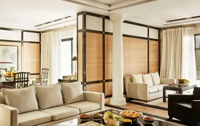 a living room with a couch and a table at Hyatt Regency Casablanca in Casablanca