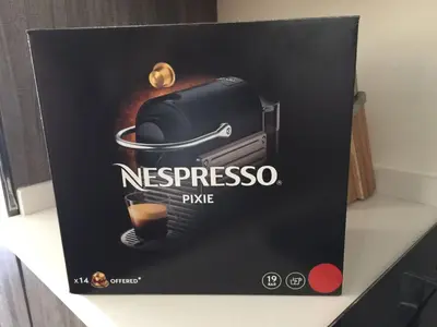 a box with a picture of a espresso machine at luxury apartment in Marina Casablanca in Casablanca