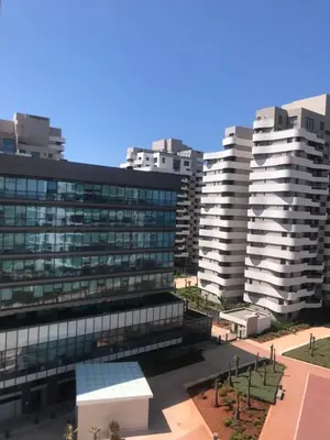 a view of a building with tall buildings at Charming Appartement With a Beautifull View 41 in Casablanca