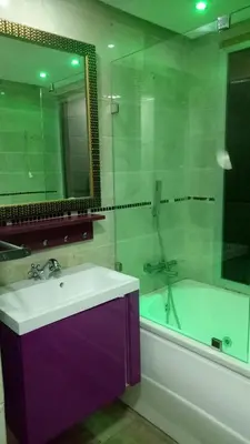 a bathroom with a sink and a tub and a mirror at Apartment with Terrace in Casablanca
