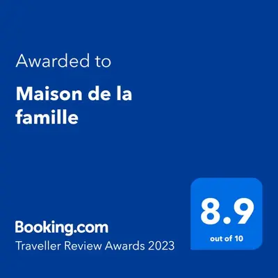 a screenshot of a cell phone with the text awarded to mission de la famille at Maison de la famille in Casablanca