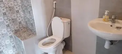 a bathroom with a toilet and a sink at Appartement près de casanearshore et l'OFPPT in Casablanca