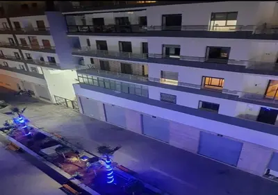 an overhead view of a building with christmas lights at La Gironde - Sweet Home - Casablanca in Casablanca