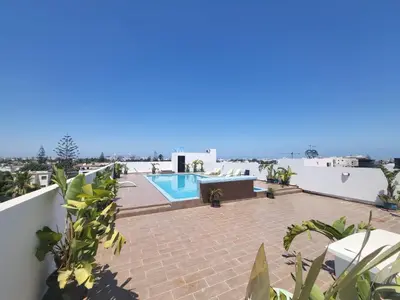 a view from the roof of a villa with a swimming pool at Le Vintage Dead Sea in Casablanca