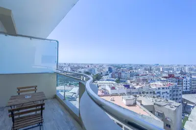 a balcony with a view of a city at W-Aldorf in Casablanca