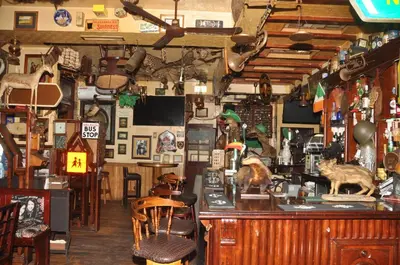 a bar with statues of cats on top of it at EAST WEST HOTEL in Casablanca