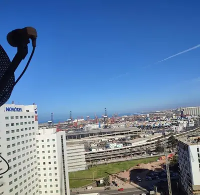 a view of a city from the top of a building at Appartement Casablanca Anfa in Casablanca